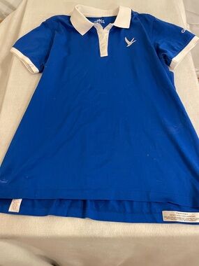 Peter Millar 100% Cotton Royal Blue Polo with White Trim